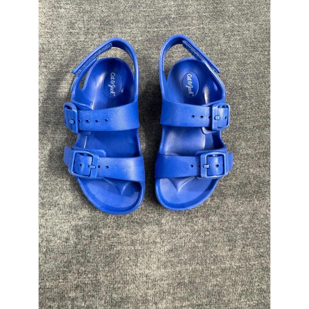 Cat & Jack Toddler Blue EVA Double Strap Buckle Sandals Size 9